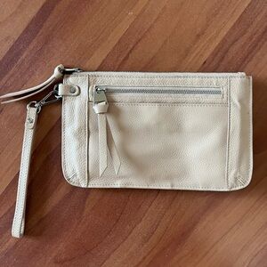 DANIER Genuine Leather Nude Wristlet